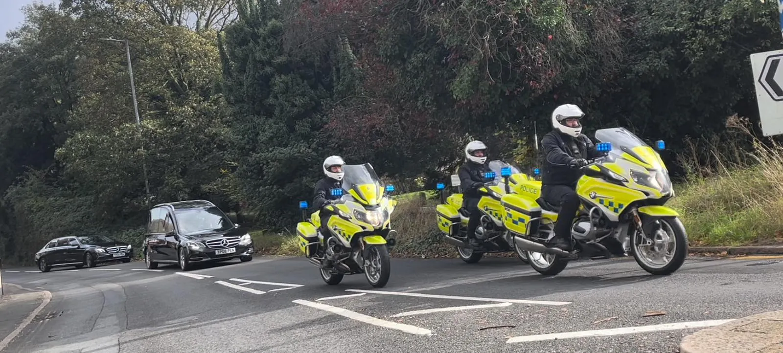 Motorbike funeral procession 